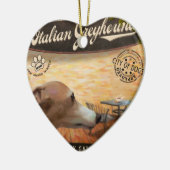 Cafe Italiaanse Greyhound Keramisch Ornament (Links)