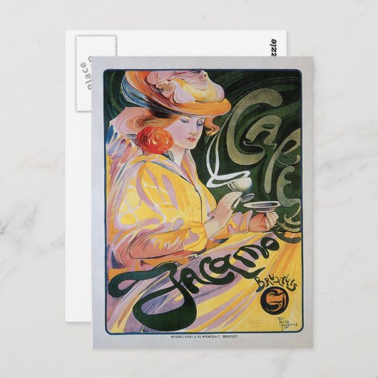 Cafe Jacamo  Coffee Drink & Art Briefkaart (Voorkant / Achterkant)