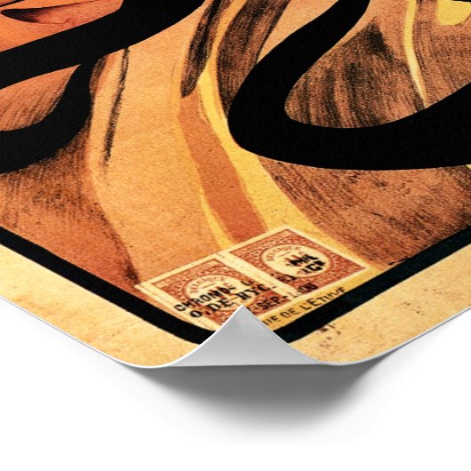 CAFE JACAMOTTE Brussels Art van Fernand Toussaint Poster (Hoek)