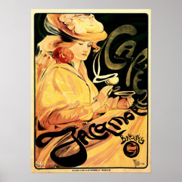 CAFE JACAMOTTE Brussels Art van Fernand Toussaint Poster
