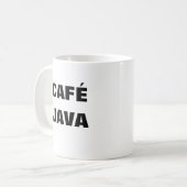 CAFÉ JAVA mok (Voorkant links)