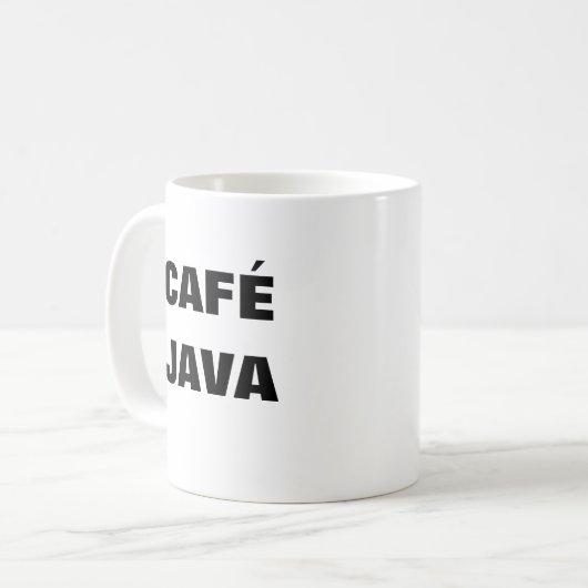 CAFÉ JAVA mok (Voorkant links)