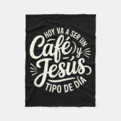 Café Jesús Ti De Día Fe Cristiana Spanish Coffee J Fleece Deken (Voorkant)
