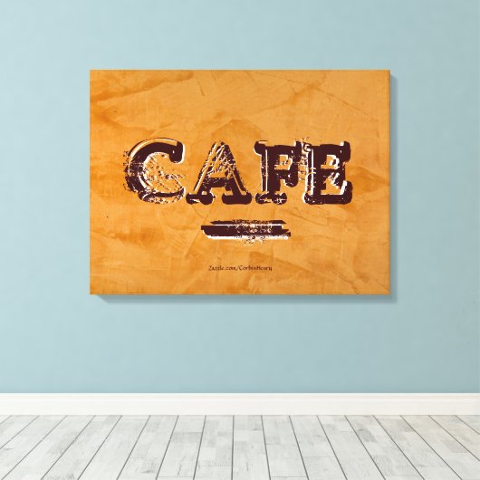  Cafe Kitchen Canvas afdrukken - Dante Plaster (Insitu (Houten vloer))