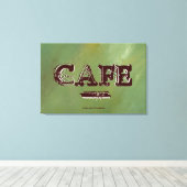  Cafe Kitchen Canvas Afdrukken - Groen geborsteld (Insitu (Houten vloer))