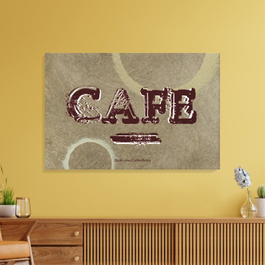  Cafe Kitchen Canvas afdrukken - twee cirkels (Insitu (Woonkamer))