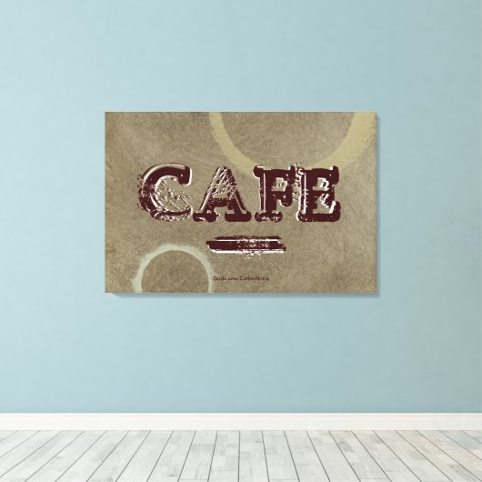  Cafe Kitchen Canvas afdrukken - twee cirkels (Insitu (Houten vloer))