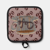 Cafe Koffie Beker en Koffiebonen Pot Houder (Voorkant)