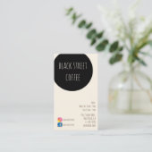 café koffiehop visitekaartje (Staand voorkant)