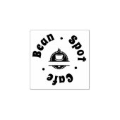 Café koffiekop logo afbeelding rubberstempel (Afrduk)