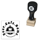 Café koffiekop logo afbeelding rubberstempel (Gestempeld)