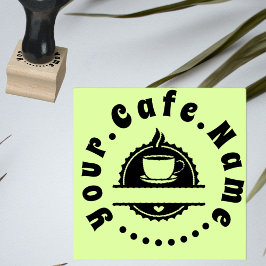 Café koffiekop logo afbeelding rubberstempel