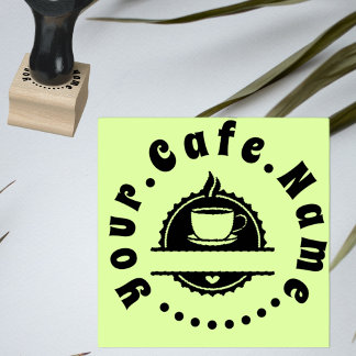 Café koffiekop logo afbeelding rubberstempel