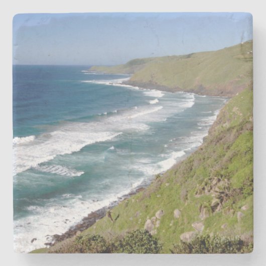 Café Kustlandschap Coffee Bay Stenen Onderzetter (Voorkant)