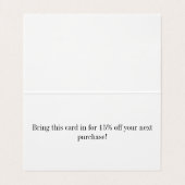 Cafe Latte Adverteren Visitekaartje (Binnenkant ongevouwen)