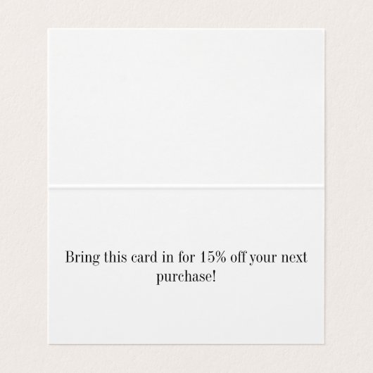 Cafe Latte  Adverteren Visitekaartje (Binnenkant ongevouwen)