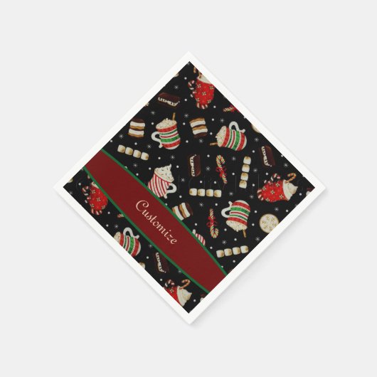 Cafe Latte Kerst Koffie Servet (Hoek)