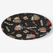 Cafe Latte kerstcadeaupapier, Bord (Gekanteld)