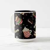 Cafe Latte kerstkoffie-Mok Tweekleurige Koffiemok (Voorkant links)