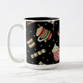 Cafe Latte kerstkoffie-Mok Tweekleurige Koffiemok (Links)