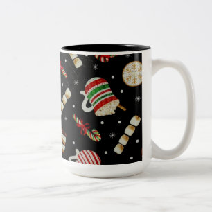 Cafe Latte kerstkoffie-Mok Tweekleurige Koffiemok