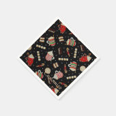 Cafe Latte Kerstkoffie Napkins Servetten (Hoek)