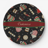 Cafe Latte Kerstkoffie Papieren Bordje (Voorkant)