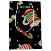 Cafe Latte Kerstmis Koffie Gift Bag Medium Cadeauzakje (Voorkant)