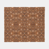 Cafe Latte Paisley Soft Fleece Blanket Deken (Voorkant (Horizontaal))