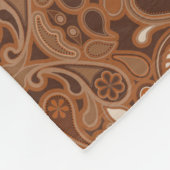 Cafe Latte Paisley Soft Fleece Blanket Deken (Hoek)