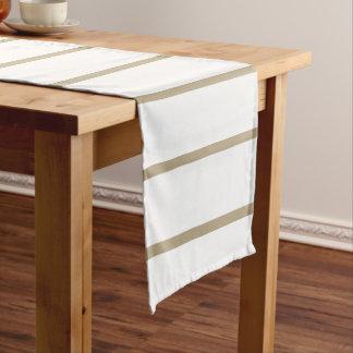 Cafe Latte Pinstripe Korte Tafelloper