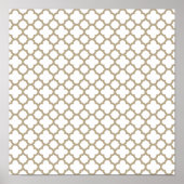 Cafe Latte Quatrefoil Poster (Voorkant)