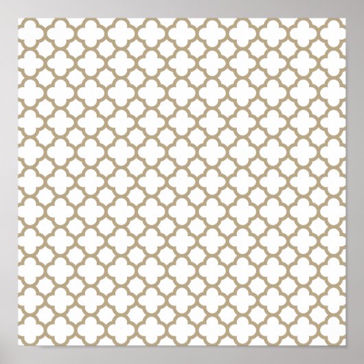 Cafe Latte Quatrefoil Poster (Voorkant)