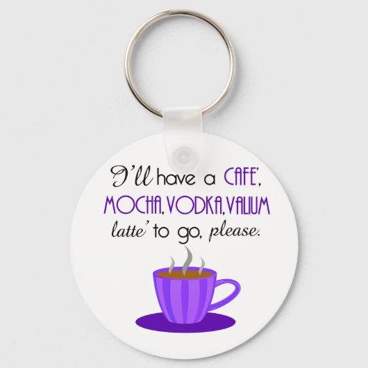 Cafe Latte Sleutelhanger (Voorkant)