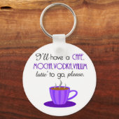 Cafe Latte Sleutelhanger (Voorkant)