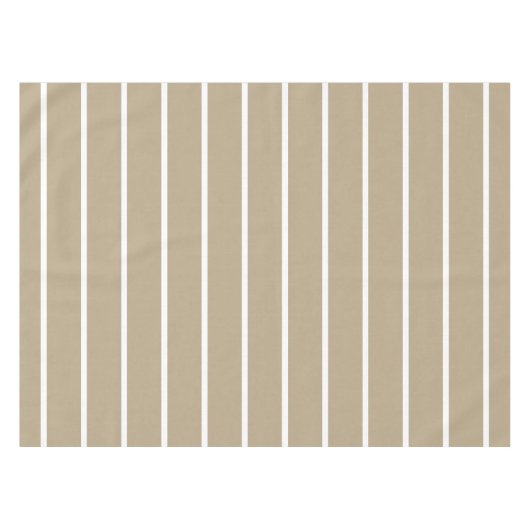 Cafe Latte White Pinstripe Tafelkleed (Voorkant (Horizontaal))