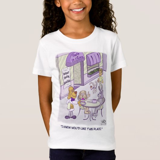 Cafe Le Chien Girls T-Shirt (Voorkant)