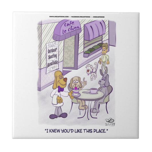 Cafe Le Chien Products Tegeltje (Voorkant)