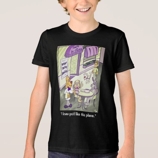 Cafe Le Chien Tri-Blend Shirt (Voorkant)