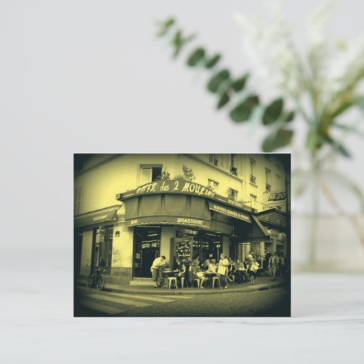 Café Le Deux Moulain Briefkaart (Staand voorkant)