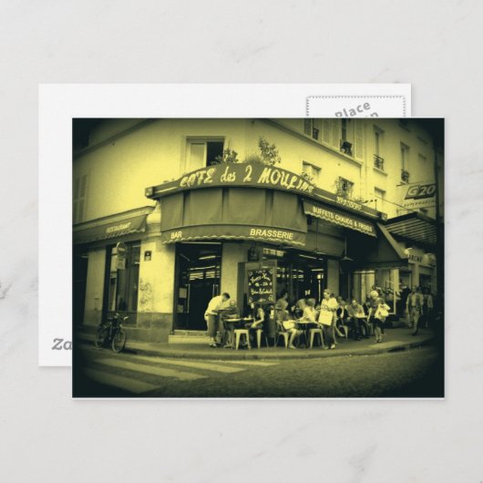 Café Le Deux Moulain Briefkaart (Voorkant / Achterkant)