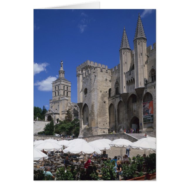 Cafe, Le Palais des Papes, Avignon, Vaucluse, (Voorkant)