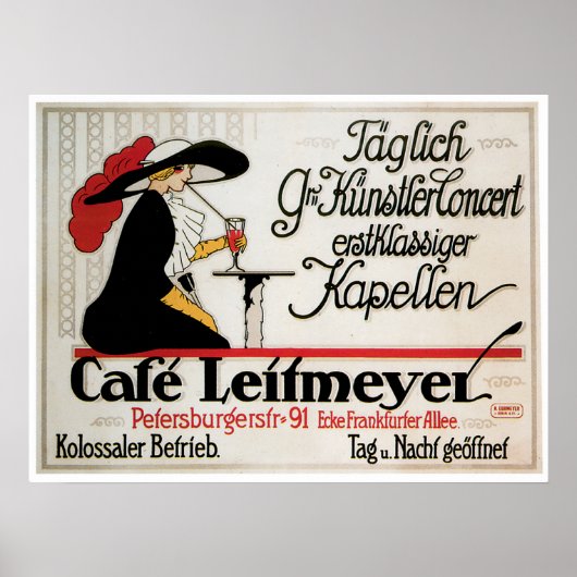 Cafe Leitmeyer Cafe Drink & Art Poster (Voorkant)