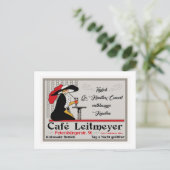 Café Leitmeyer, koffiewinkel in Duitse retro-stijl Briefkaart (Staand voorkant)