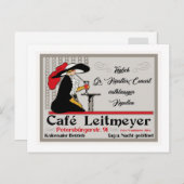 Café Leitmeyer, koffiewinkel in Duitse retro-stijl Briefkaart (Voorkant / Achterkant)