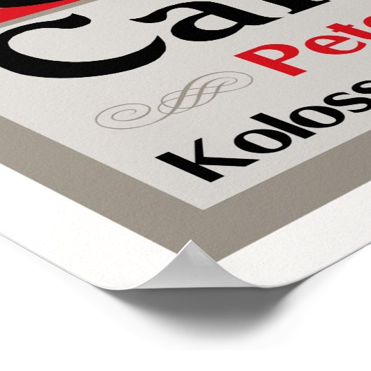 Café Leitmeyer, koffiewinkel in Duitse retro-stijl Poster (Hoek)