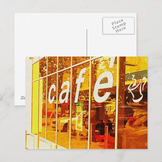 Cafe Life Briefkaart (Voorkant / Achterkant)