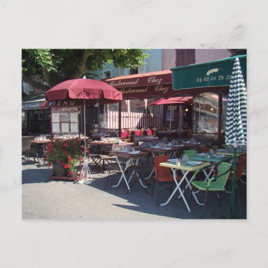 Cafe Life in Frankrijk Briefkaart (Voorkant)