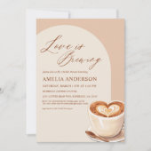 Cafe Love is Brewing Coffee Arch Vrijgezellenfeest Kaart (Voorkant)