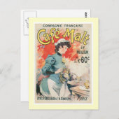 Cafe Malt  koffie Drink en art. Briefkaart (Voorkant / Achterkant)